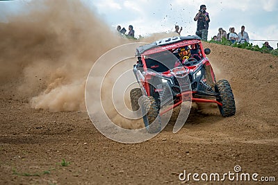 Nikolai Kudryavtsev 755, All-Terrain Vehicle Autocross Competition SSV Editorial Stock Photo