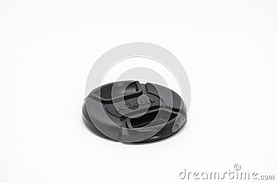 Nikon nikkor lens cap isolated on white background Editorial Stock Photo