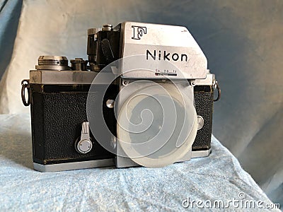Nikon vintage film camera. Editorial Stock Photo