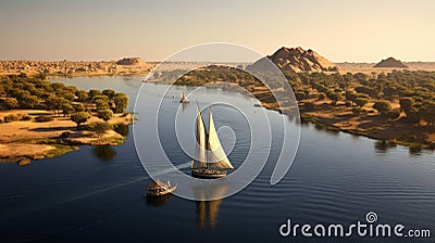 the nile river ancient egypt image Stock Photo