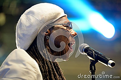 Nile Rodgers, famous producer of David Bowie, Duran Duran, Madonna, and more recently, French house duo Daft Punk, performs at Son Editorial Stock Photo