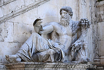 The Nilo Statue dating IV Century in Rome, Italy Stock Photo