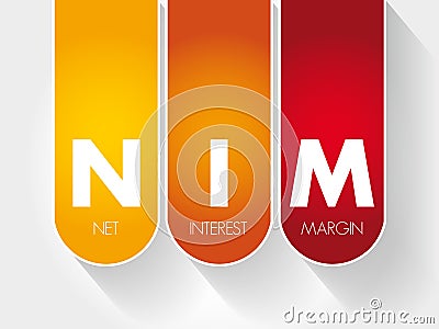 NIM - Net Interest Margin acronym Stock Photo