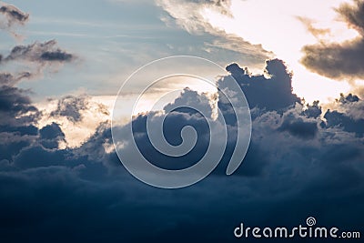 Nimbus or Rain clouds forming in the sky Stock Photo