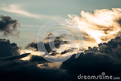 Nimbus or Rain clouds forming in the sky Stock Photo