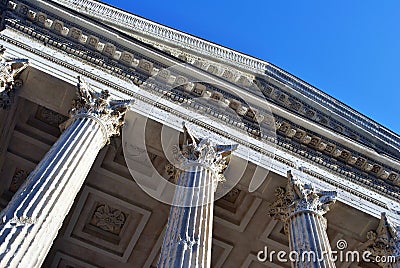 Roman Temple Nimes - Maison Carree or Square House Stock Photo