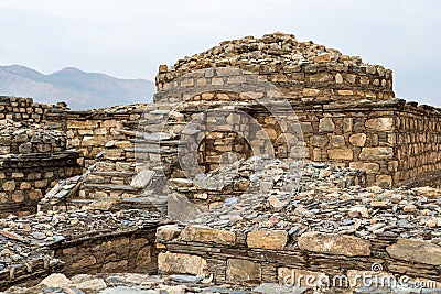 These Nimogram stupas believed to have been built in the 2nd- 3rd century BCE Stock Photo