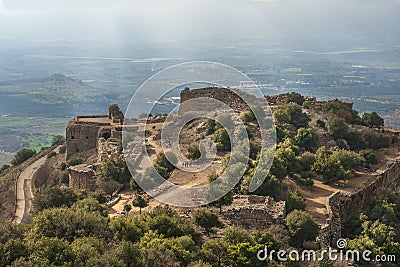 Nimrod Fortress, Golan Heights, Israel Stock Photo