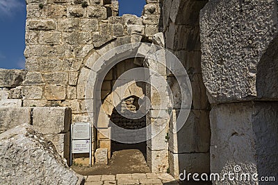 Nimrod Fortress Ruins gate Stock Photo