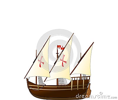 Nina sailing ship Vector Illustration