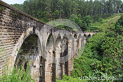 Nine Arches BridgeElla, Sri Lanka Editorial Stock Photo