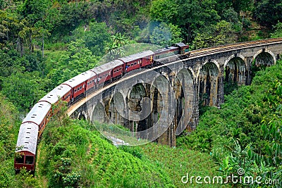 Nine arches bridge in Ella Sri Lanka Stock Photo