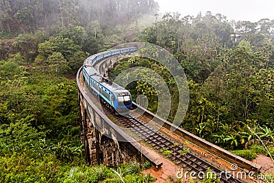 Nine Arches Bridge in Sri Lanka, Ella. Stock Photo