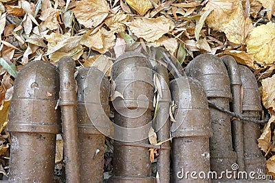 Copper Pipes Stock Photo