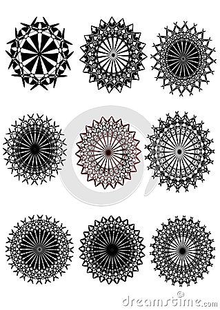 nine vector design Vector Illustration