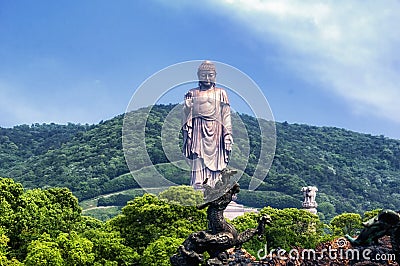 Nine Dragons Bathing Shakyamuni Wuxi China Stock Photo