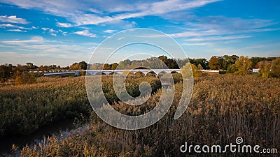 Nine-holed Bridge in the Hortobagy, Hungary Stock Photo