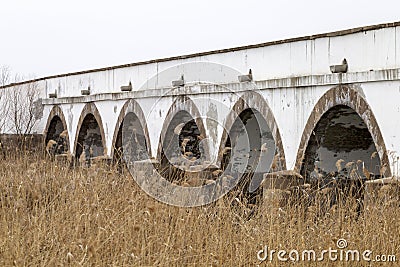 Nine-holed Bridge in Hungary Stock Photo