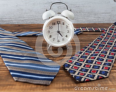 Nine to five working hours business concept Stock Photo