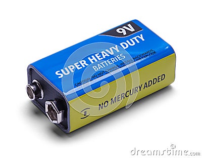 Nine Volt Battery Stock Photo