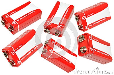 Nine Volt Battery Stock Photo