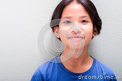 Nine Years Old Thai Girl Stock Photo