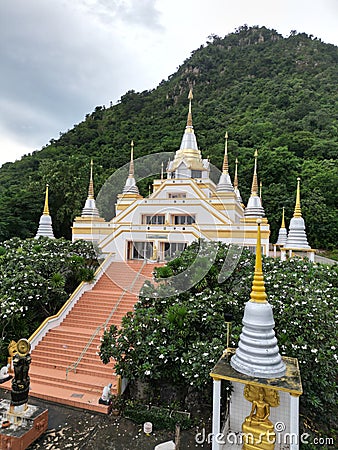 Nine Yod Chedi or Navalokutra Chedi It is a pagoda that houses at Tham Khao Prang Temple in Lopburi Province , Thailand. Stock Photo