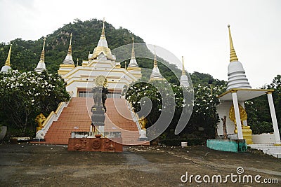 Nine Yod Chedi or Navalokutra Chedi It is a pagoda that houses at Tham Khao Prang Temple in Lopburi Province , Thailand. Stock Photo