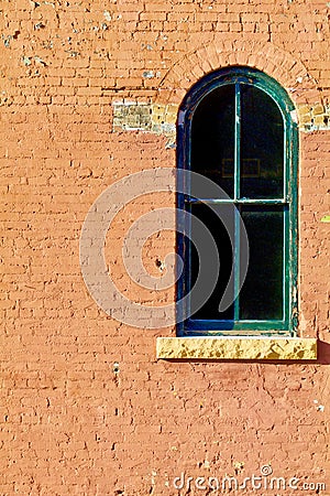 Nineteenth Century Rounded Window Vertical Stock Photo