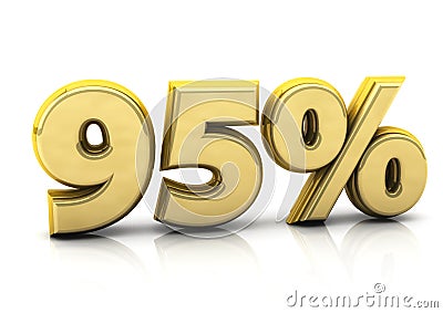 Ninety five percent gold Stock Photo