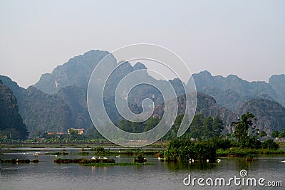 Ninh BÃ¬nh limestone scenery Stock Photo