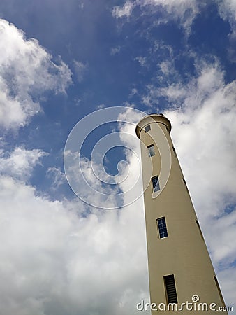 Ninini Point Lighthouse, Nawiliwili Port, near Lihue City, Kauai Island, USA Stock Photo