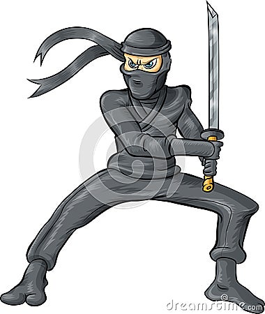 Ninja cartoon Vector Illustration