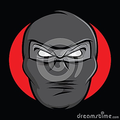 Ninja Face Vector Illustration
