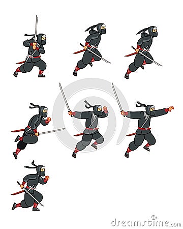 Ninja Game Sprite Stock Photo