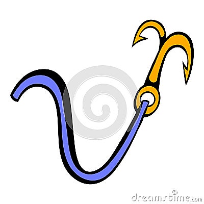 Ninja hook with rope icon, icon cartoon Vector Illustration