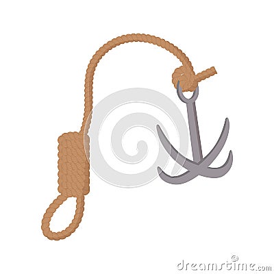 Ninja hook weapon cartoon icon Vector Illustration