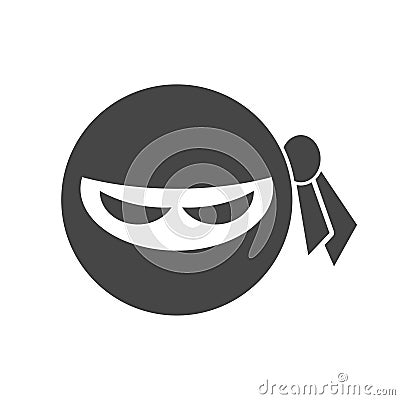 Ninja icon, samurai logo Vector Illustration