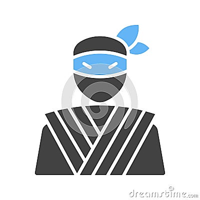 Ninja icon vector image. Vector Illustration