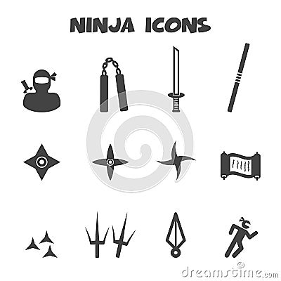 Ninja icons Vector Illustration