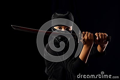 Ninja kid Stock Photo