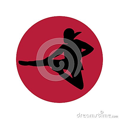 Ninja logo minimalism Vector Illustration