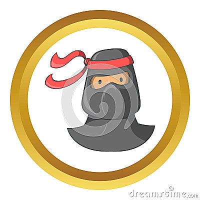 Ninja mascot icon, cartoon style Stock Photo