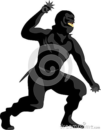 Ninja Ninjutsu Japan Traditional Martial Art Vector Illustration Vector Illustration