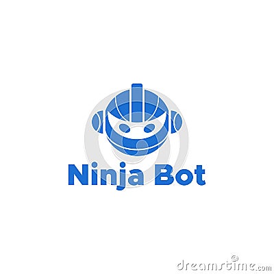 Ninja robot logo design vector Stock Photo