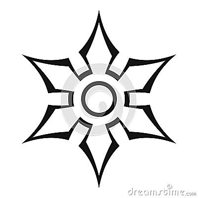 Ninja shuriken star weapon icon, outline style Vector Illustration