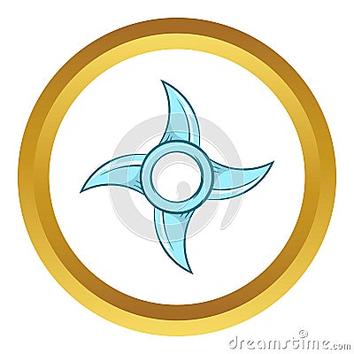 Ninja Shuriken star weapon vector icon Vector Illustration