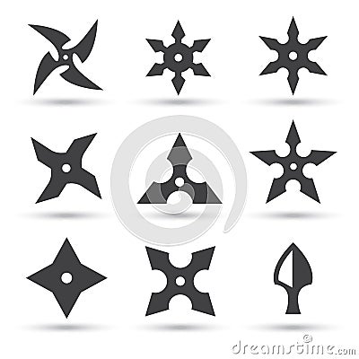 Ninja star icon Vector Illustration