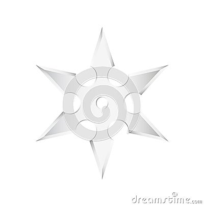 Ninja star - shuriken Vector Illustration