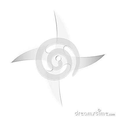 Ninja star - shuriken Vector Illustration